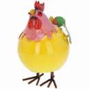 Dekofigur Huhn aus Metall 28cm
