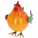 Dekofigur Huhn aus Metall 28cm