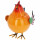 Dekofigur Huhn aus Metall 28cm