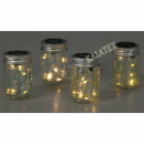 Einmachglas mit LED Lichterkette solarbetrieben