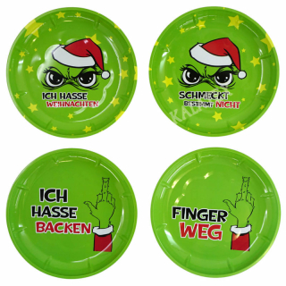 Gebäckteller Festtagsmuffel 25x3cm Metall