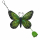 Schmetterling Metall mit Glocke 19x3x48cm