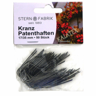 Patenthaften 17/35mm für Kranz 50 Stück