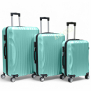 Trolley Koffer-Set 3tlg. ABS, smaragdgrün