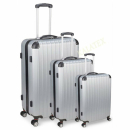 Trolley Koffer-Set 3tlg. ABS, silbern