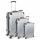 Trolley Koffer-Set 3tlg. ABS, silbern