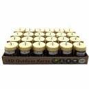LED Outdoor Kerze 7,5x10cm mit Timer