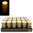 LED Outdoor Kerze 7,5x15cm mit Timer