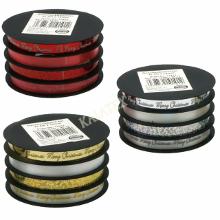 Geschenkband 4x 4mx10mm auf Rolle