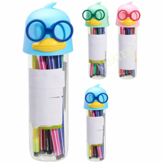 Pinselmarker 12er in Kunststoffbox mit Entenkopf