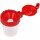 Wasserbecher mit farbigem Deckel zum Malen