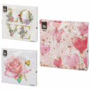 Serviette Herzen 33x33cm 16er Pack