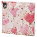 Serviette Herzen 33x33cm 16er Pack