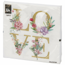 Serviette Herzen 33x33cm 16er Pack
