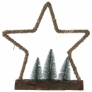Weihnachtsdeko Jute mit Lichterkette mit 30 LEDs