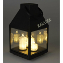 Laterne mit LED Kerze mit Timer