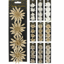 Blume Glitzer auf Klammer 4er Pack
