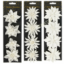 Blume Glitzer auf Klammer 4er Pack