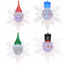 Fensterdeko Weihnachten mit LED 10cm