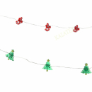 Lichterkette Silberdraht mit Figuren 20 LED