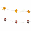 Lichterkette Silberdraht mit Figuren 20 LED