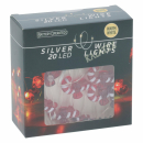 Lichterkette Silberdraht mit Figuren 20 LED