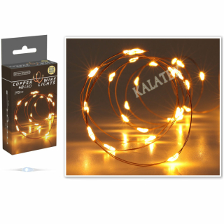 Lichterkette Kupferdraht 40 LED warmweiss