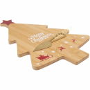 Schneidebrett Tannenbaum mit Käsemesser