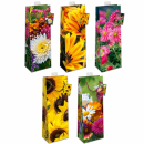 Flaschen-Geschenktasche Sommerblumen
