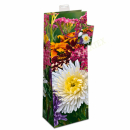 Flaschen-Geschenktasche Sommerblumen