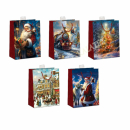 Geschenktasche Weihnachten traditionelle Motive medium