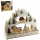 Schwibbogen aus Holz - Dorf mit Winterszene mit LED warmweiss