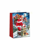Geschenktasche Weihnachtsmann medium