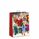 Geschenktasche Weihnachtsmann medium