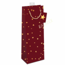 Geschenktasche Flasche Sterne