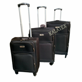 Kofferset 3 tlg, Soft schwarz