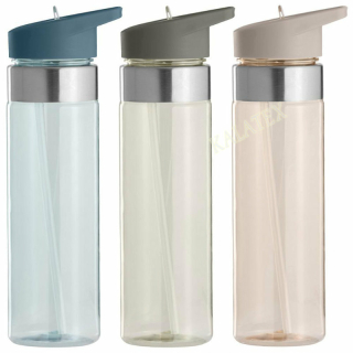 Trinkflasche 0,7 Liter mit Trinkhalm