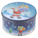 Gebäckdosenset 3tlg, Weihnachtsmann rund