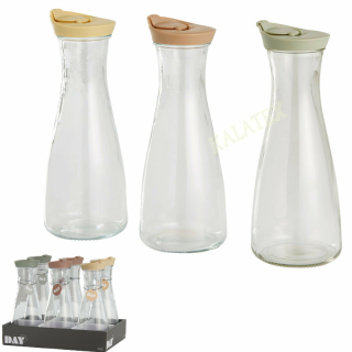 Karaffe aus Glas 1 Liter mit Deckel