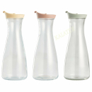 Karaffe aus Glas 1 Liter mit Deckel