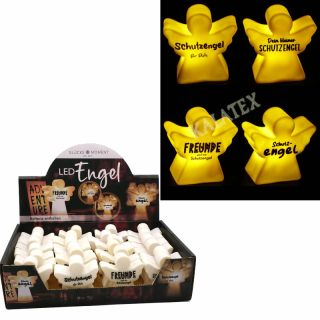 LED Engel mit Spruch 7,5x6cm