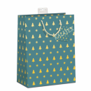 Geschenktasche Weihnachtsbaum und Sterne large