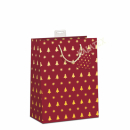 Geschenktasche Weihnachtsbaum und Sterne medium