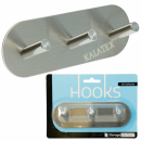 Klebehakenleiste mit 3 Haken aus Edelstahl