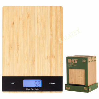 Küchenwaage digital 5 kg Bambus