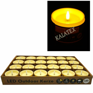 LED Outdoorkerze mit Timer 7,8x5cm