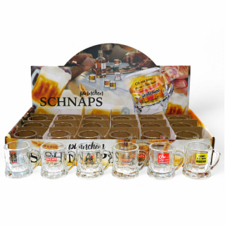 Schnapspinnchen Bierkrug mit Spruch 6cl