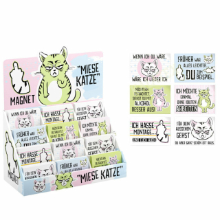 Kühlschrankmagnet "Miesekatze" 9x6,5cm