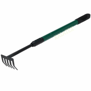 Gartenwerkzeug Rechen Metall mit Teleskopstiel