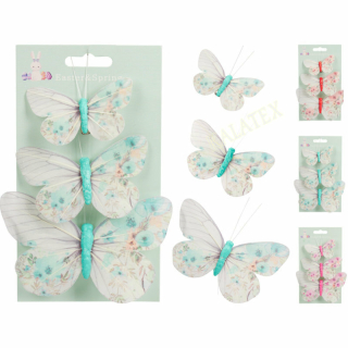 Schmetterling auf Klammer 3er